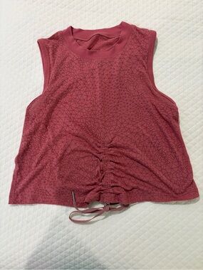 lululemon athletica Rose-Red Ruched Geo-Print Tank